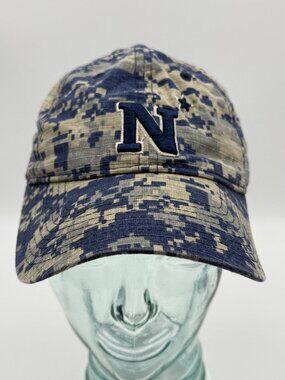 The Game US Naval Academy Hat One Size Strapback Logo Camo Baseball Cap USNA